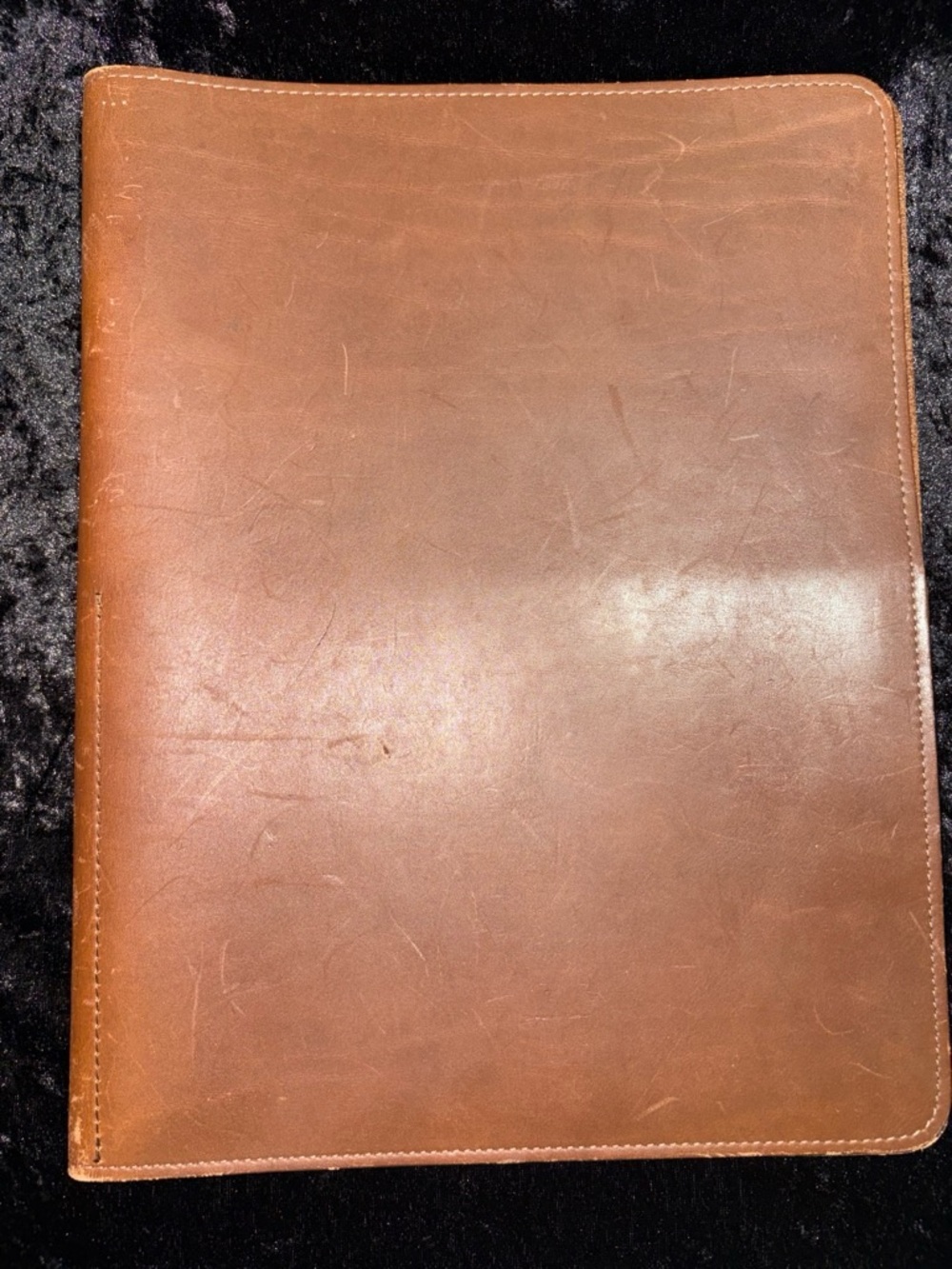 Vintage Y2K Hazel Top Grain Cowhide Leather Portfolio Classic Chestnut EUC  USA